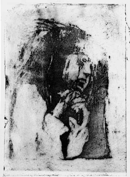 brûlure - gravure photopolymère - 30x35cm - oeuvre de .