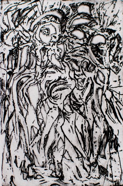 surimposés - gravure, eau forte -  30x40cm - oeuvre de .