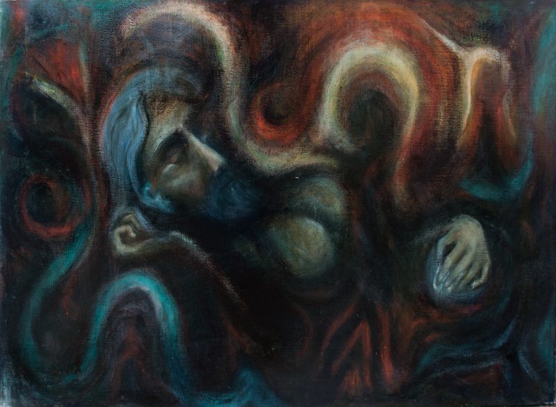 aiguillée - 130 cm x 97 cm - huile sur toile