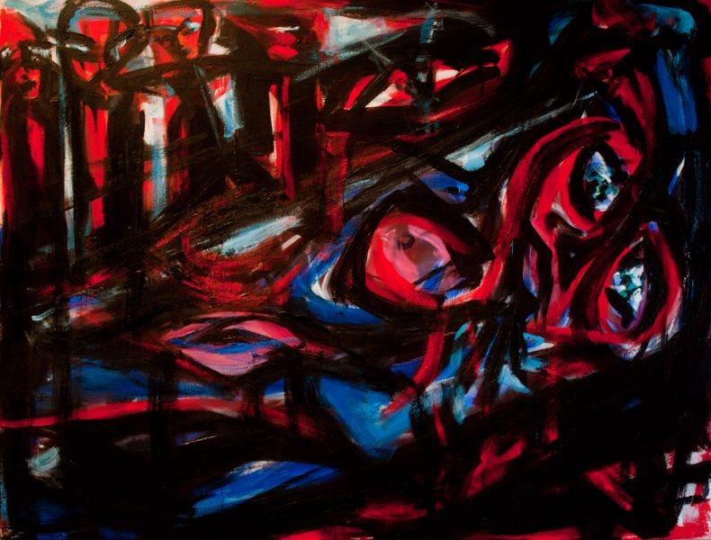 baignoire - 89 cm x 116 cm - acrylique sur toile