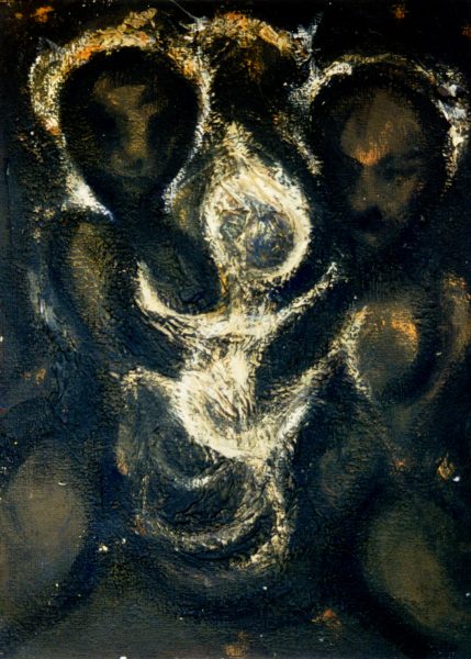 bicéphale - 33 cm x 24 cm - acrylique