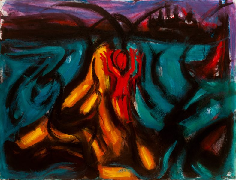 borderline - 116 cm x 89 cm - acrylique sur toile