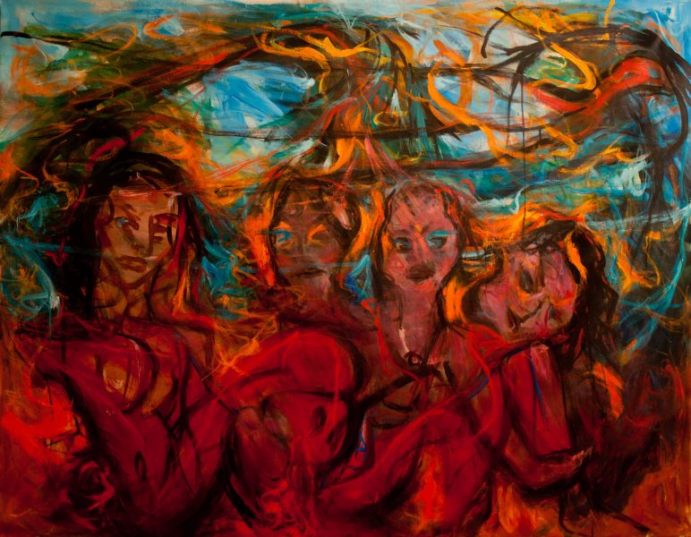 choryphée - 146 cm x 114 cm - acrylique sur toile