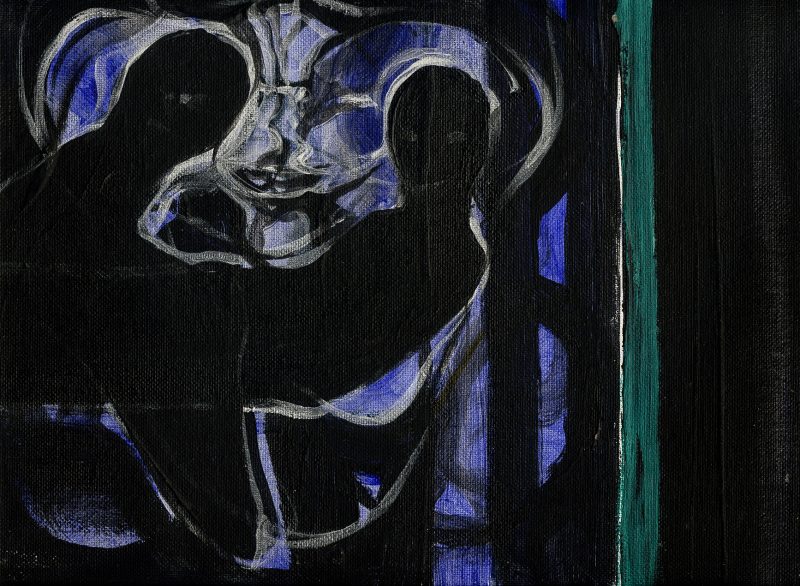 collusion - 33 cm x 24 cm - acrylique sur toile