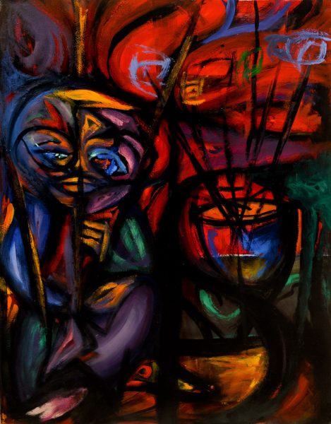 cri d'intérieur - 130 cm x 97 cm - huile sur toile