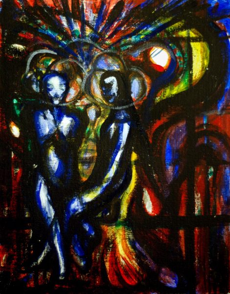 cuissard - 33 cm x 41 cm - acrylique sur toile