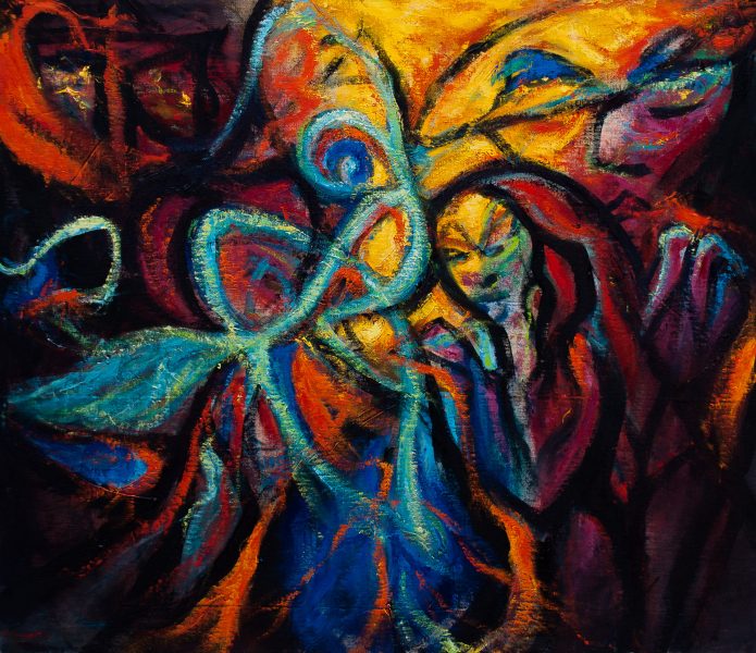 dragonfly  -  101 cm x 88 cm - acrylique sur toile