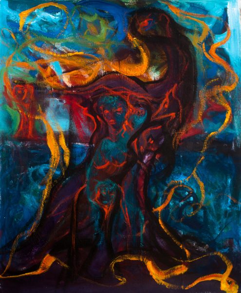 embryons d'eau - 89x108cm - acrylique sur toile