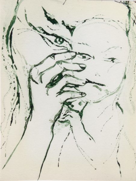 emprise 2 - acrylique sur papier - 21 cm x 29,7 cm