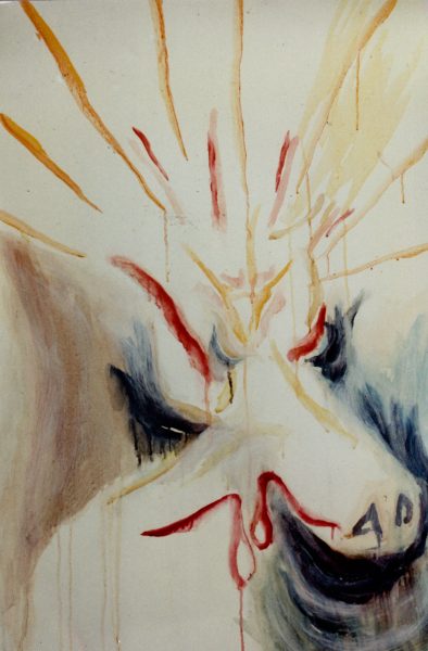 équine - 70 cm x 100 cm - huile sur toile