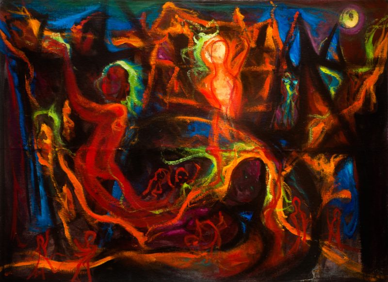 funambule - 130x97cm - acrylique sur toile