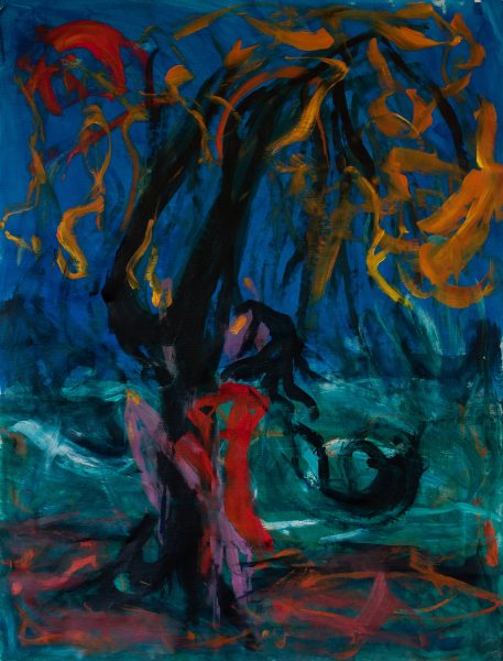 furie dans l'arbre - 89x116cm - acrylique sur toile