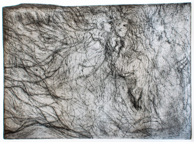 génies en eau - eau forte - 20x30cm