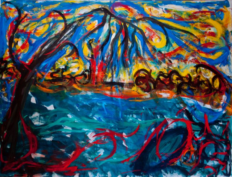 immersion - 81x100  -acrylique sur toile
