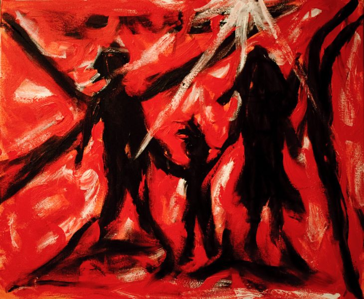 la route - 55 cm x 46 cm - acrylique sur toile