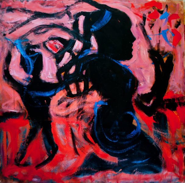 liaison - 100 cm x 100 cm - acrylique sur toile