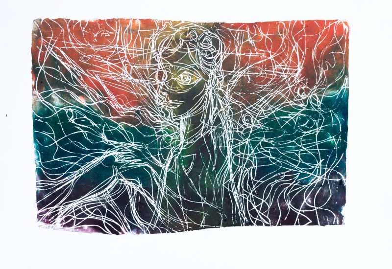 mlle Marine - 29 x 38 cm - eau forte