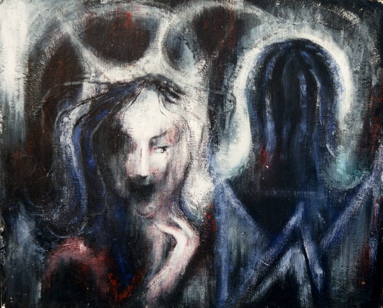 morrigane - 41 cm x 33 cm - acrylique sur bois