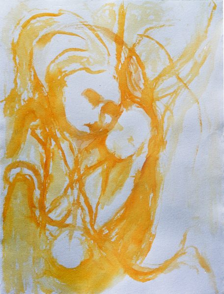 naissance - 35 cm x 27 cm - aquarelle