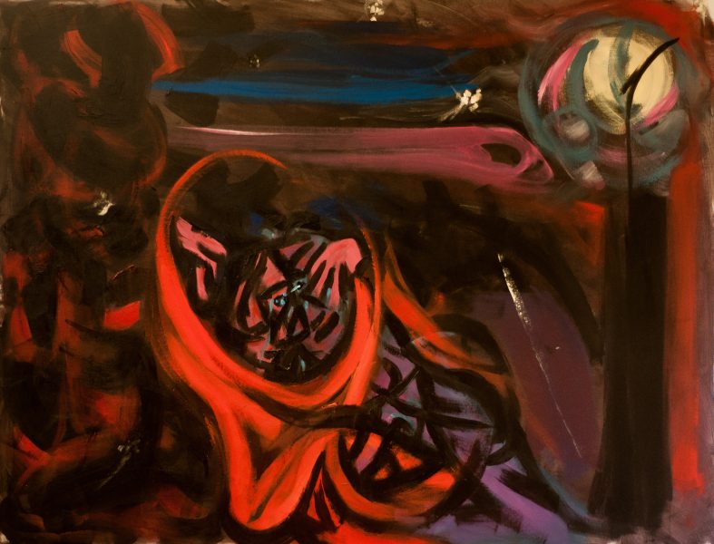nocturne - 81 cm x 100 cm - acrylique sur toile