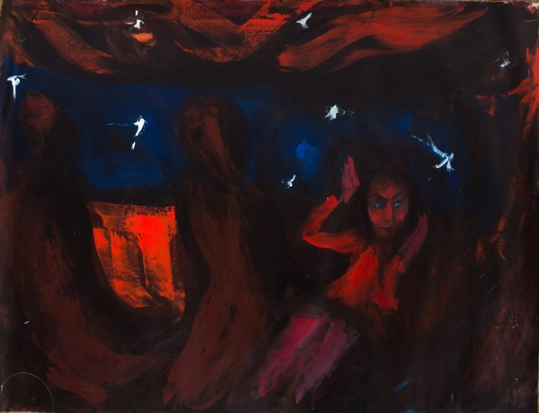 nocturne - 81x100cm - acrylique sur toile