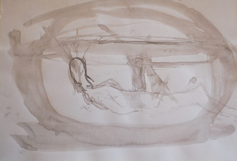 nucléique - 21 cm x 29 cm - lavis