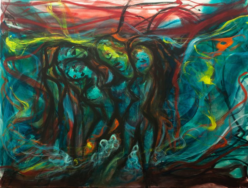 prises d'eau  - 125 x 96 cm - acrylique sur toile