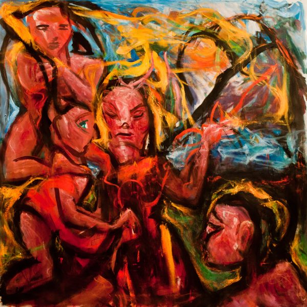 rupture - 100 cm x 100 cm - acrylique sur toile