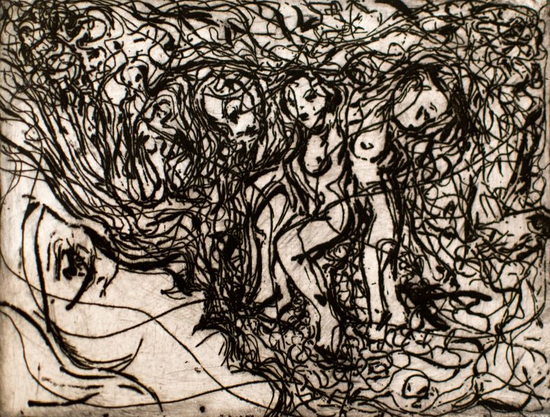 soufflées - gravure, eau forte - 20 x 30 cm