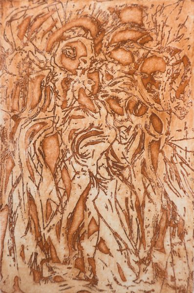 surimposés 2 - 33 cm x 43 cm - gravure, eau forte