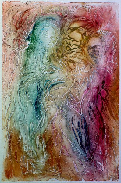 surimpression - gravure, eau forte - 30x40cm