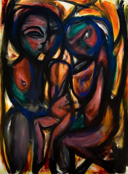 tribal - 96 cm x 130 cm - acrylique sur toile