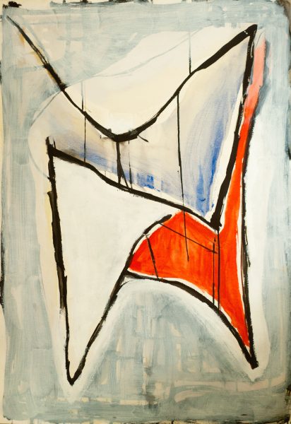 équilibre instable - 110 cm x 75 cm - acrylique sur papier