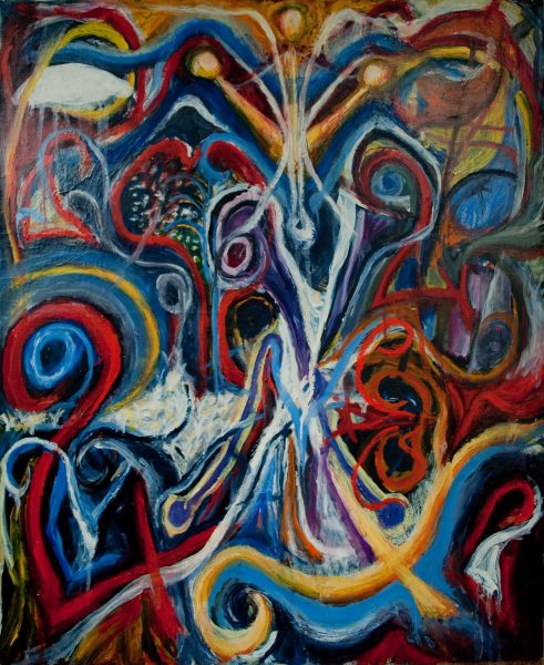 fusion - 60 cm x 72 cm - huile sur toile