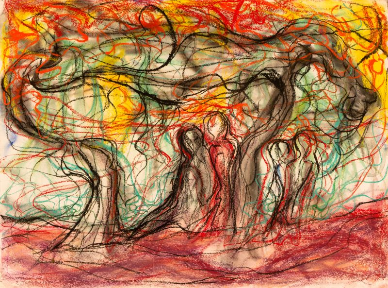 saules communicants - 50 cm x 65 cm - pastel