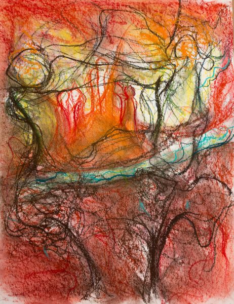 saules communicants - 50 cm x 65 cm - pastel