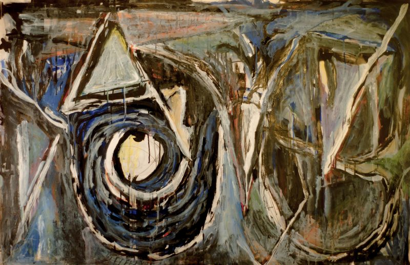 nuit transfigurée - 110 cm x 75 cm - acrylique sur papier